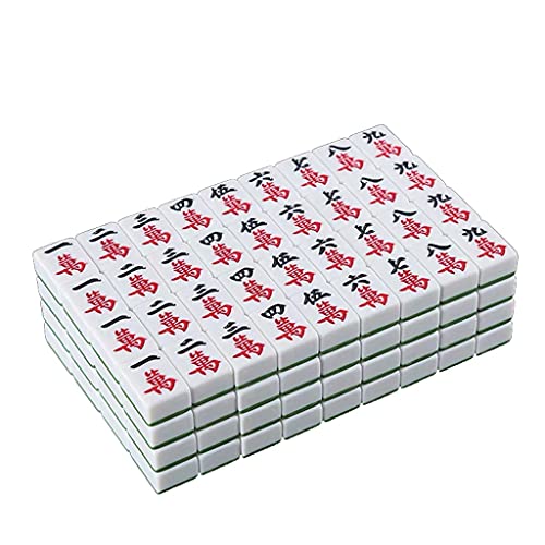 ULZWT Lustiges Mahjong-Set, chinesischer Mahjong, nummeriert, 144 Fliesen, Mahjong-Set, tragbar, Melamin, Mah-Jong, leicht zu lesen, mit Fliesen, Würfel, Geschenk/Geburtstagsfeier, Hausparty (Farbe ULZWT Lustiges Mahjong-Set, chinesischer Mahjong, nummeriert, 144 Fliesen, Mahjong-Set, tragbar, Melamin, Mah-Jong, leicht zu lesen, mit Fliesen, Würfel, Geschenk/Geburtstagsfeier, Hausparty (Farbe von ULZWT