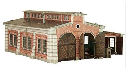 UMBUM Innovatives 3-D-Puzzle Lokdepot Railway Collection Buildings H0 (1/87) 3D-Kartonmodellbausatz für Erwachsene und Kinder von UMBUM