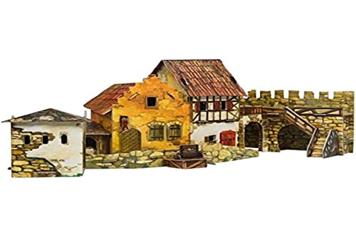 UMBUM Innovatives 3-D-Puzzle Stadtplatz. Markt Medieval Town 3D-Kartonmodellbausatz für Erwachsene und Kinder von UMBUM
