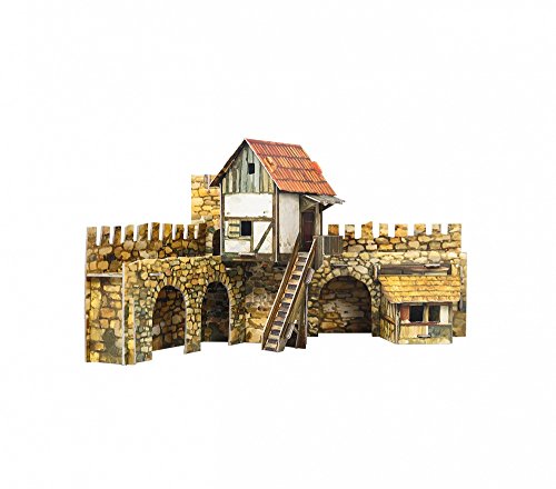 UMBUM Innovatives 3-D-Puzzle Stadtplatz. Schauspieler Medieval Town 3D-Kartonmodellbausatz für Erwachsene und Kinder von UMBUM