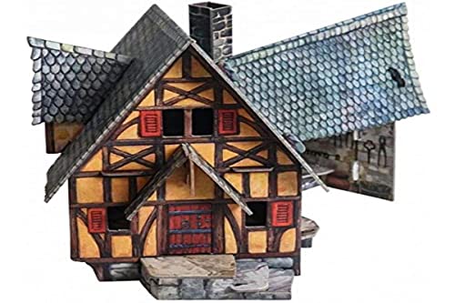 UMBUM Innovatives 3-D-Puzzle Schmiede Medieval Town 3D-Kartonmodellbausatz für Erwachsene und Kinder von UMBUM