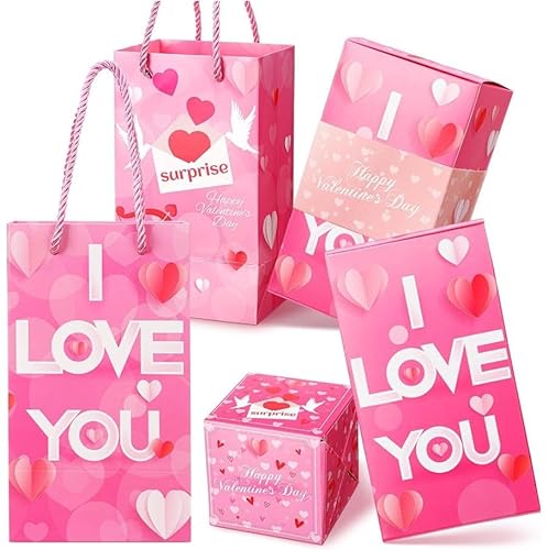 Überraschungsbox für Geld mit 12 springenden kleinen Boxen, Explosionsbox für Bargeld, Valentinstags-Pop-Up-Geschenke für Frauen, Männer, Mädchen und Kinder von UMavlesFrd