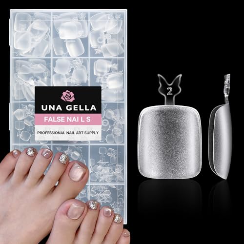 UNA GELLA Fußnägel zum Aufkleben, 216 Stück 15 Größen Square Press On Tips für Gelnägel Klar Vorformung Fussnägel zum Kleben Double Matte Acrylic Toenails DIY Home Nail Salon for Frauen UNA GELLA Fußnägel zum Aufkleben, 216 Stück 15 Größen Square Press On Tips für Gelnägel Klar Vorformung Fussnägel zum Kleben Double Matte Acrylic Toenails DIY Home Nail Salon for Frauen von UNA GELLA