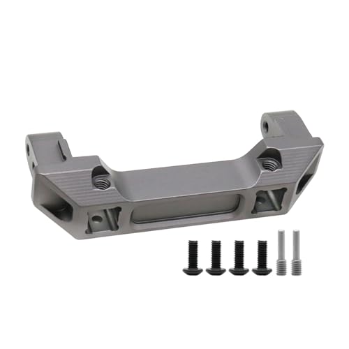 UNARAY CNC Aluminium AlloyTRX4 Vorne und Hinten Stoßstange Halterung Ständer Fit for 1/10 RC Fit for Crawler TRX-4 Upgrade Teile (Size : Gray Front) von UNARAY