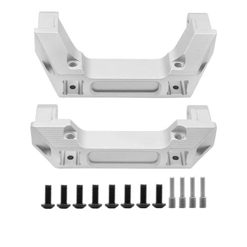 UNARAY CNC Aluminium AlloyTRX4 Vorne und Hinten Stoßstange Halterung Ständer Fit for 1/10 RC Fit for Crawler TRX-4 Upgrade Teile (Size : SR Front Rear) von UNARAY