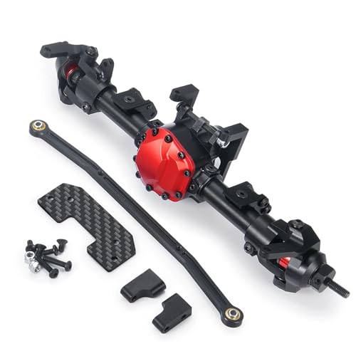 UNARAY CNC-Metalllegierung vorne/hinten Portalachse passend for Axial SCX10 II 90046 90047 90027 90028 1/10 RC Rock Crawler Autozubehör (Size : Front Axle) von UNARAY