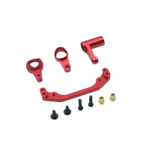 UNARAY Metall-Upgrade-Modifikation Lenkungssatz passend for WLtoys 1/10 104001 104002 RC-Autoteile (Size : Red) von UNARAY