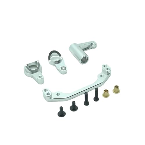 UNARAY Metall-Upgrade-Modifikation Lenkungssatz passend for WLtoys 1/10 104001 104002 RC-Autoteile (Size : Silver) von UNARAY