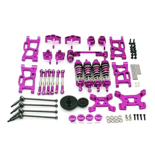 UNARAY Passend for Wltoys 144001 124017 124019 Metall-PO-Zubehör RC-Nachrüstsatz (Size : Purple) von UNARAY