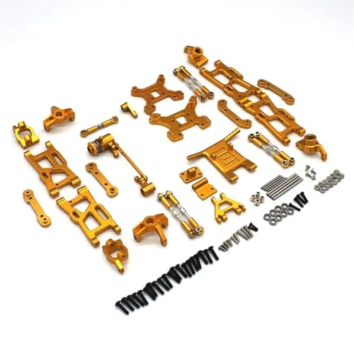UNARAY Passend for Wltoys 144001 144010 124018 124019 RC Car Metall Upgrade Verbrauchsteile Kit (Size : Yellow) von UNARAY