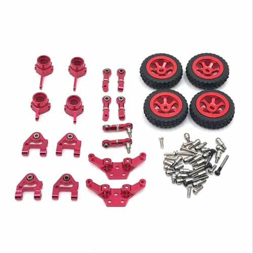 UNARAY Upgrade-Metallteile-Kit passend for Wltoys P929 P939 K969 K979 K989 K999 1/28 Rc Drift Car Parts (Size : Red) von UNARAY