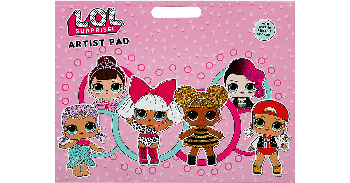 Artist Pad inkl. Sticker L.O.L. Surprise! pink/rosa von UNDERCOVER