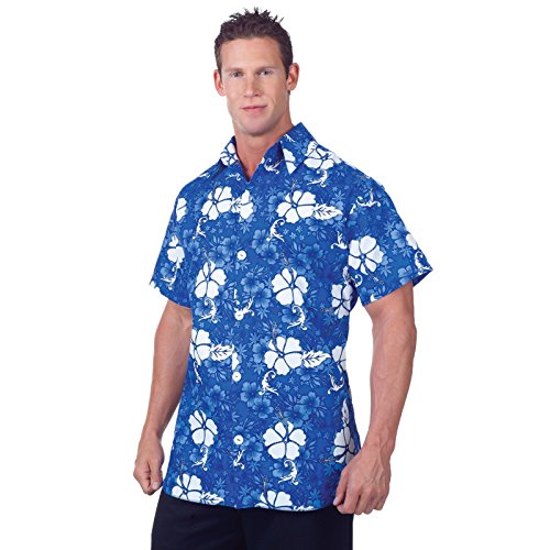 UNDERWRAPS Hawaiihemd für Herren - Blau - Größe XL - Strandparty Shirt - Kostüm Zubehör Karneval & Motto-Party von UNDERWRAPS