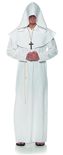UNDERWRAPS Herren Mönch Robe Kostüm - Weiß, Weiss/opulenter Garten, Einheitsgre UNDERWRAPS Herren Mönch Robe Kostüm - Weiß, Weiss/opulenter Garten, Einheitsgre von UNDERWRAPS
