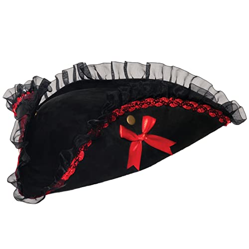 UNDERWRAPS Tri-Corner Piratenhut aus Spitze für Halloween-Kostüm, Piratenhut aus Spitze mit drei Ecken, Einheitsgröße Für Erwachsene UNDERWRAPS Tri-Corner Piratenhut aus Spitze für Halloween-Kostüm, Piratenhut aus Spitze mit drei Ecken, Einheitsgröße Für Erwachsene von UNDERWRAPS