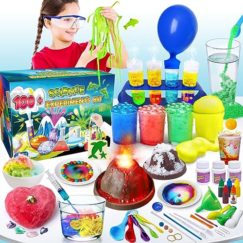 UNGLINGA 100+ Experimente Wissenschaft Kit für Kinder, leuchtenden Substanzen, Chemielabor, Steine Mineralien Ausgrabungsset, Vulkan, Großartiges interaktives und Lernspielzeug von UNGLINGA
