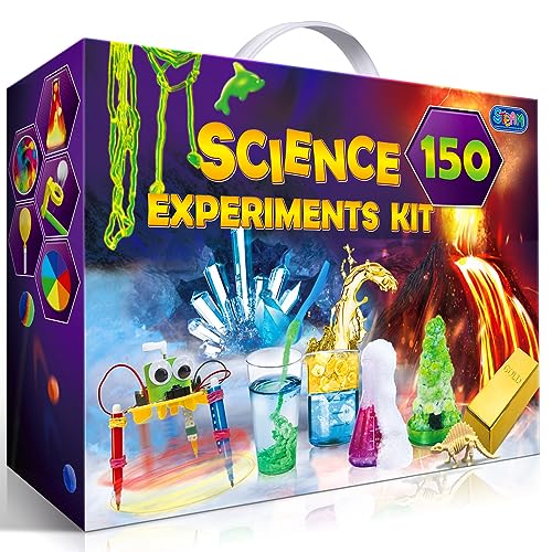 UNGLINGA 150 Experimente Kits für Kinder Jungen Mädchen, Wissenschaft Experimentierkasten Spielzeug Jungen Geschenke, Chemiebaukasten Kinder Labor von UNGLINGA