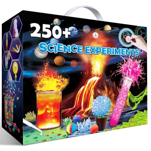 UNGLINGA 250+ Wissenschaft Experimente Kits für Kinder, Jungen Mädchen Spielzeug Geburtstag Geschenke Ideen, Chemie-Set, STEM Aktivitäten Bildungsprojekt, Vulkan Wissenschaftler Kit von UNGLINGA