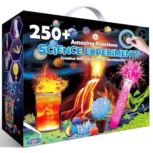 UNGLINGA 250+ Wissenschaft Experimente Kits für Kinder, Jungen Mädchen Spielzeug Geburtstag Geschenke Ideen, Chemie-Set, STEM Aktivitäten Bildungsprojekt, Vulkan Wissenschaftler Kit von UNGLINGA