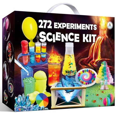 UNGLINGA 272 Experimente Kits für Kinder, Chemie-Set, Experimentierkasten Spielzeug Jungen Geschenke, Vulkan Chemiebaukasten, Kristall, Magie, Physik Wissenschaft Labor Projekt UNGLINGA 272 Experimente Kits für Kinder, Chemie-Set, Experimentierkasten Spielzeug Jungen Geschenke, Vulkan Chemiebaukasten, Kristall, Magie, Physik Wissenschaft Labor Projekt von UNGLINGA