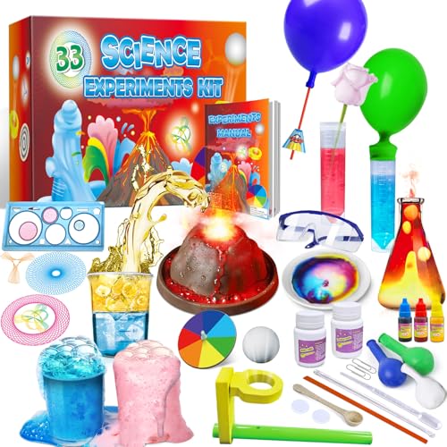 UNGLINGA 33 Experimente Science Kit für Kinder, Chemie-Set Wissenschaft Projekt STEM Spielzeug für Jungen Mädchen Lernen Bildungsgeschenke von UNGLINGA