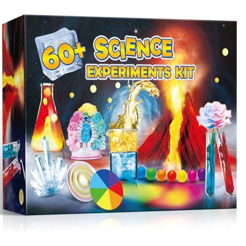 UNGLINGA 60+ Experimente für Kinder Jungen Mädchen Spielzeug Geschenke, Science Lab STEM Aktivitäten Bildungsprojekt mit Chemie-Set, ausbrechenden Vulkan, magische Farbe UNGLINGA 60+ Experimente für Kinder Jungen Mädchen Spielzeug Geschenke, Science Lab STEM Aktivitäten Bildungsprojekt mit Chemie-Set, ausbrechenden Vulkan, magische Farbe von UNGLINGA