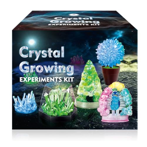 UNGLINGA Crystal Growing Kit, 5 Kristall-Zucht Experimentierset, Kristalle in deinen Lieblingsfarben, schneller Zuchterfolg, für Kinder, Mitbringsel, Geschenk von UNGLINGA