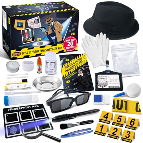 UNGLINGA Detektiv Spielzeug Set für Kinder, Detektiv-Experimente Fingerabdrücke Mitbringexperiment, Rollenspiel, Mitbringsel, Geburtstagsgeschenk , Spionagebrille Spionagemittel Spielzeug Spionage Kit UNGLINGA Detektiv Spielzeug Set für Kinder, Detektiv-Experimente Fingerabdrücke Mitbringexperiment, Rollenspiel, Mitbringsel, Geburtstagsgeschenk , Spionagebrille Spionagemittel Spielzeug Spionage Kit von UNGLINGA
