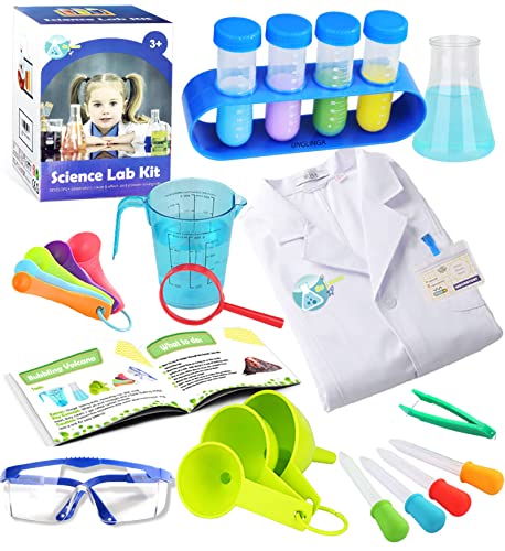 UNGLINGA Wissenschaft Experimentierkästen für Kinder - Laborkittel Wissenschaftlerin Anziehen und Rollenspiel Spielzeug Geschenk für Jungen Mädchen Kindern im Alter von 5-11 Jahren UNGLINGA Wissenschaft Experimentierkästen für Kinder - Laborkittel Wissenschaftlerin Anziehen und Rollenspiel Spielzeug Geschenk für Jungen Mädchen Kindern im Alter von 5-11 Jahren von UNGLINGA