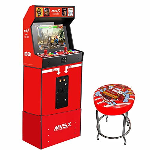 Unico MVSX Arcade mit Basis-, Riser- und Hocker-Kombination, Vorinstalliert 50 Offiziell Lizenzierte Retro-Spiele von SNK, Darunter The King of Fighters/Metal Slug und mehr von UNICOMVSX