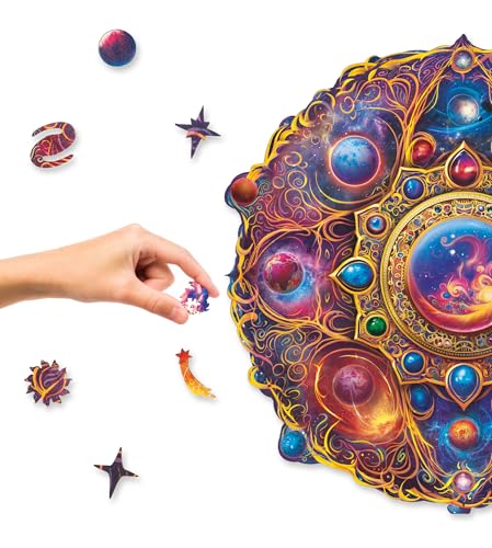 UNIDRAGON Original Holzpuzzle — Mandala Raum Träume King Größe 13 x 13 Zoll (33 x 33 cm) Puzzle für Erwachsene und Brain Teaser, schöne Geschenkverpackung von UNIDRAGON