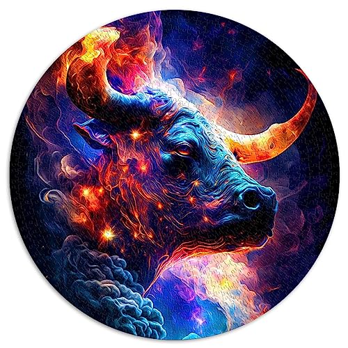 Buffalo-Puzzles für Puzzles 1000 Teile für Erwachsene, runde Puzzles für Erwachsene und Kinder ab 12 Jahren, Puzzle (67,5 x 67,5), 1000 Teile von UNIKEI