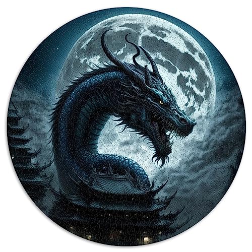 Puzzles für Drachen, 1000 Teile, rundes Puzzle, Kunstwerk von (67,5 x 67,5), 1000 Teile von UNIKEI