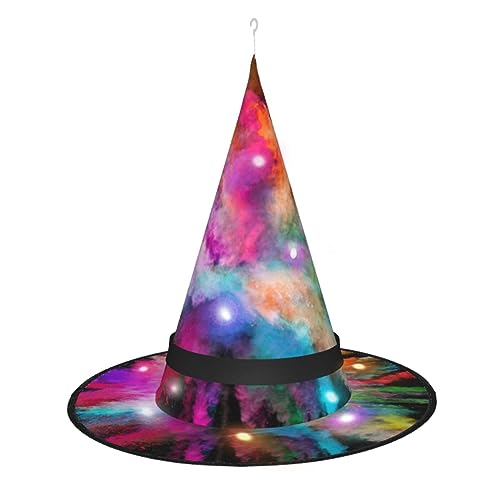 UNIOND Farbe Explosion Druck Halloween Hexe Hut Spitze Hexe Hut Hängende Hexe Hüte Für Frauen von UNIOND