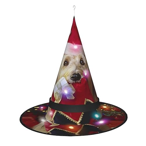 UNIOND Weihnachten Hund Druck Halloween Hexenhut Spitze Hexenhut Hängende Hexenhüte Für Frauen von UNIOND