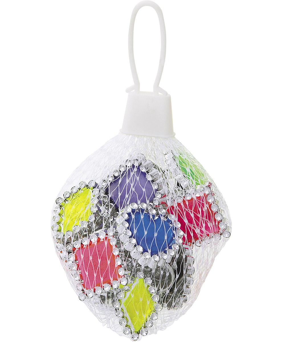 12 Deko Diamantringe für Kinder bunt von UNIQUE