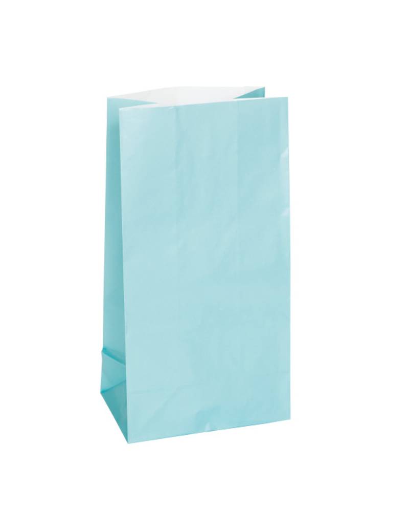 12 Geschenktüten aus Papier hellblau 25 x 9 cm 12 Geschenktüten aus Papier hellblau 25 x 9 cm von UNIQUE