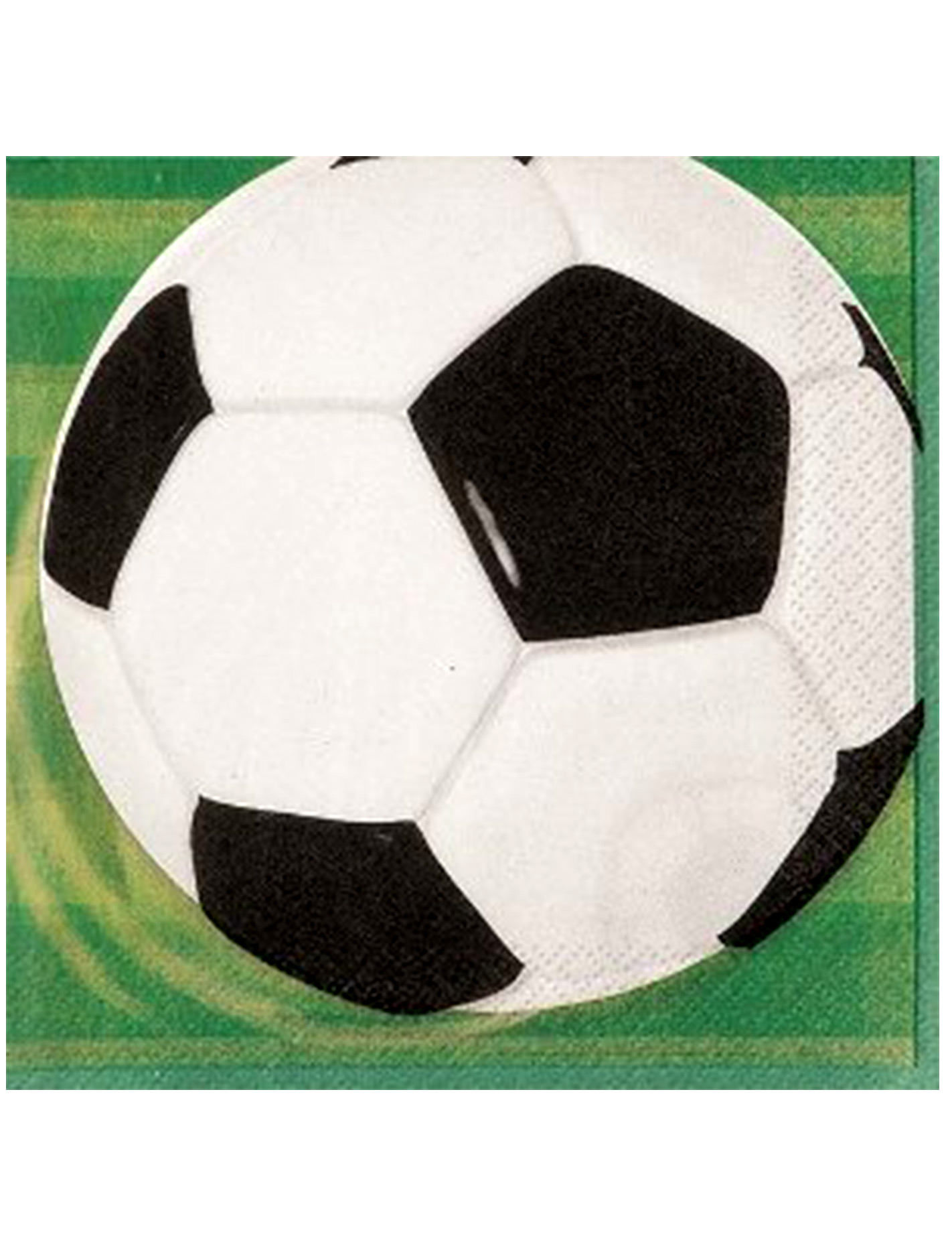 16 Fußball Papierservietten 33 x 33 cm 3D-Ball-Optik 16 Fußball Papierservietten 33 x 33 cm 3D-Ball-Optik von UNIQUE