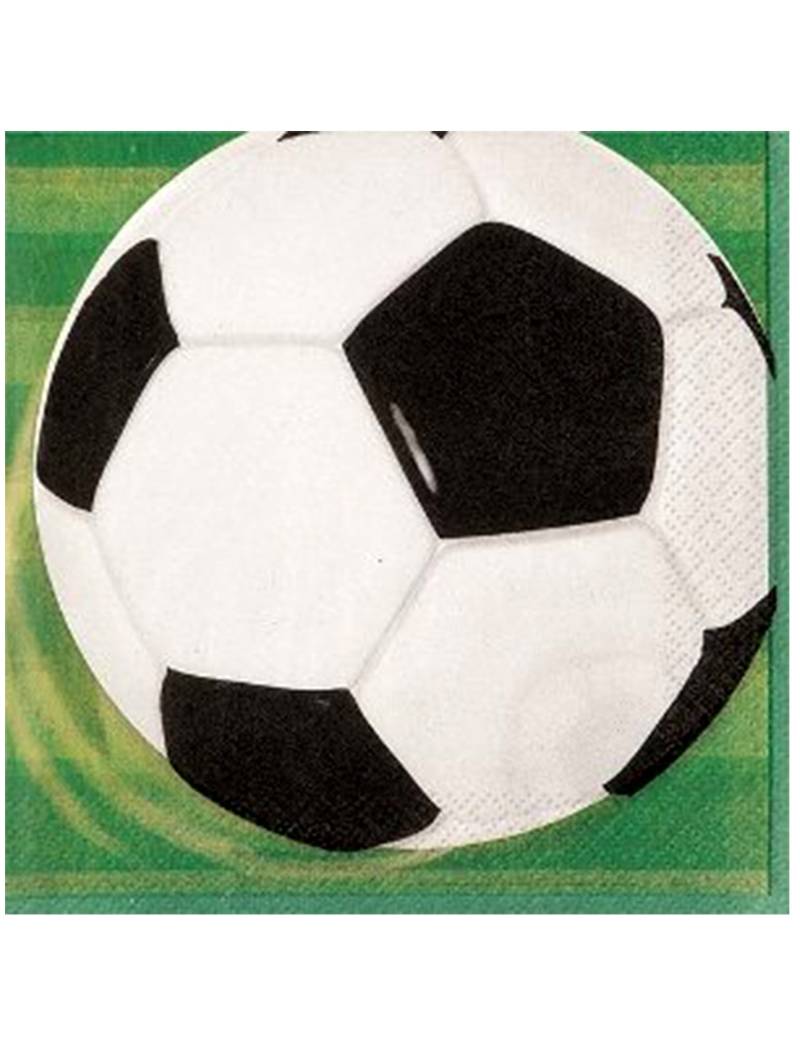 16 Fußball Papierservietten 33 x 33 cm 3D-Ball-Optik 16 Fußball Papierservietten 33 x 33 cm 3D-Ball-Optik von UNIQUE