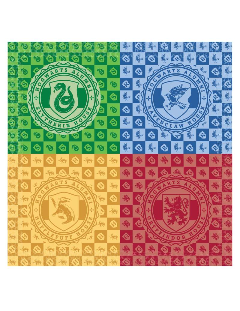 16 Harry Potter Häuser Papierservietten 16 Harry Potter Häuser Papierservietten von UNIQUE
