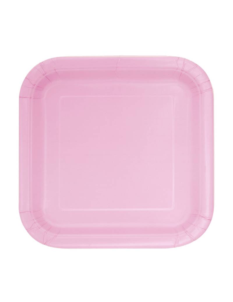 16 Pappteller Quadratisch Hellrosa Klein 17 cm 16 Pappteller Quadratisch Hellrosa Klein 17 cm von UNIQUE