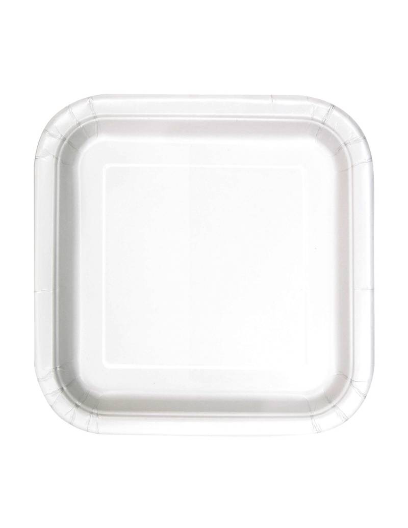 16 Pappteller Weiß Klein von UNIQUE