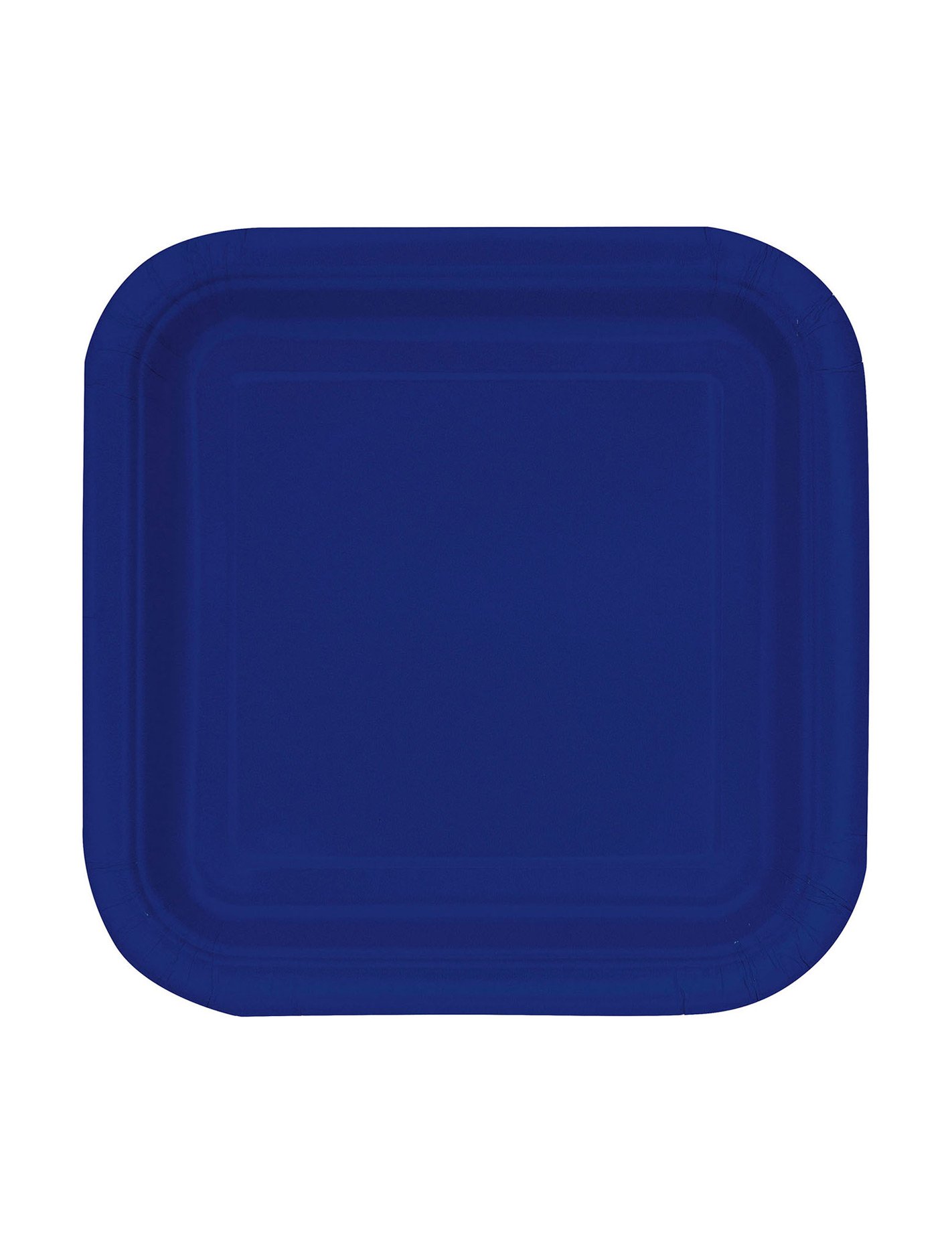 16 Pappteller quadratisch Marineblau klein 18 cm von UNIQUE