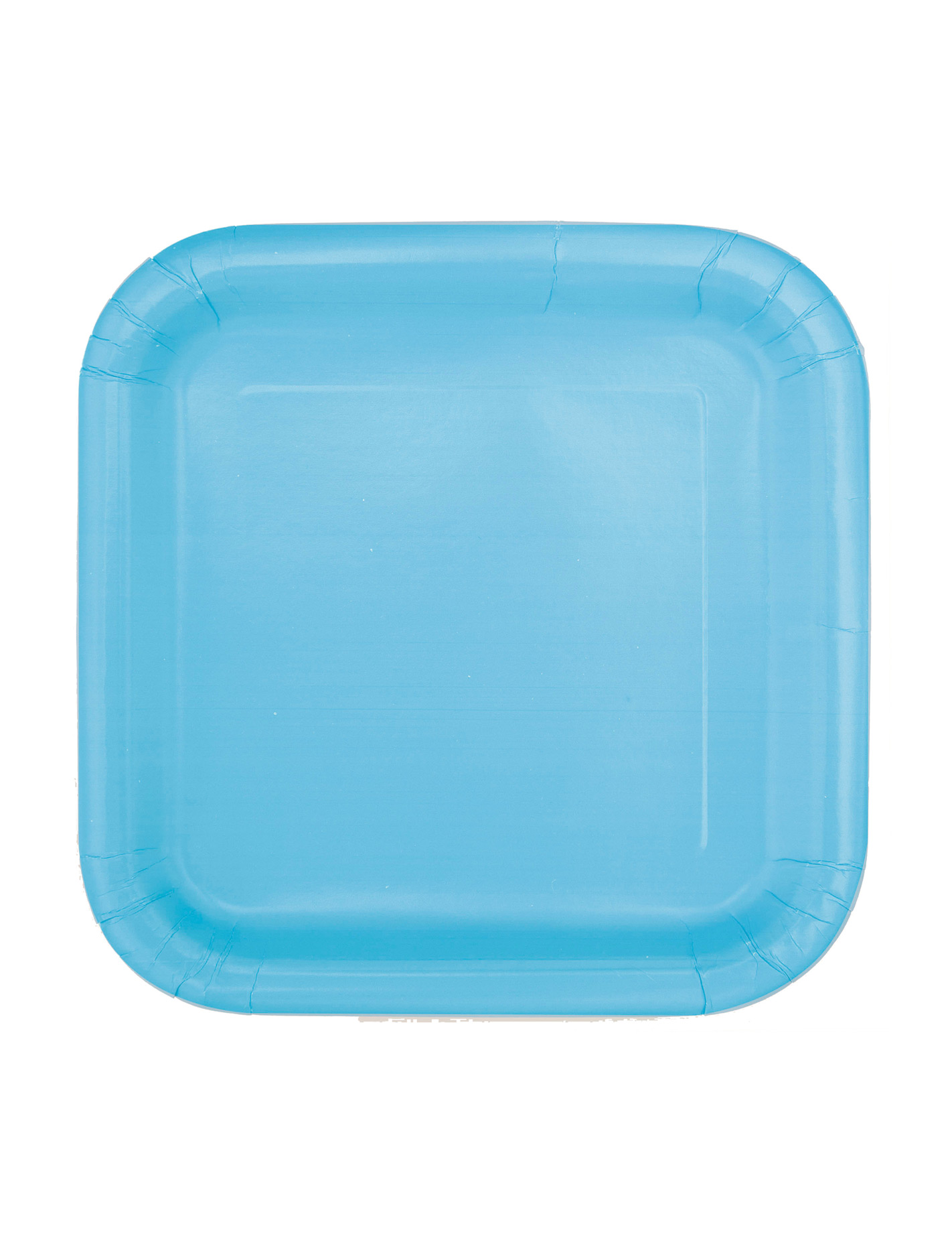 16 Pappteller quadratisch pastellblau klein von UNIQUE