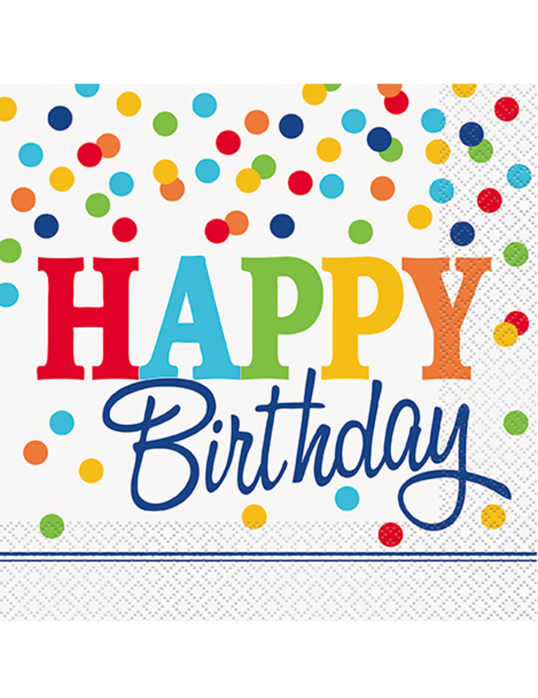 16 Servietten Happy Birthday Bunte Punkte 33 x 33 cm 16 Servietten Happy Birthday Bunte Punkte 33 x 33 cm von UNIQUE