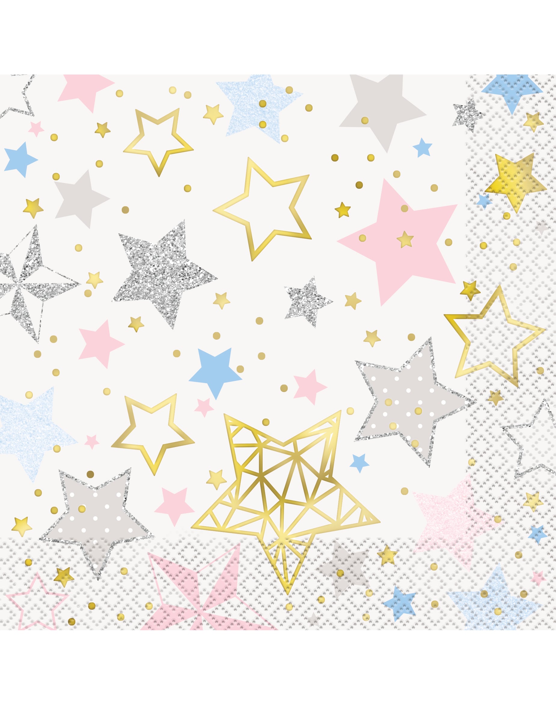 16 Twinkle Twinkle Little Star Papierservietten 33 x 33 cm mit Sternchen 16 Twinkle Twinkle Little Star Papierservietten 33 x 33 cm mit Sternchen von UNIQUE