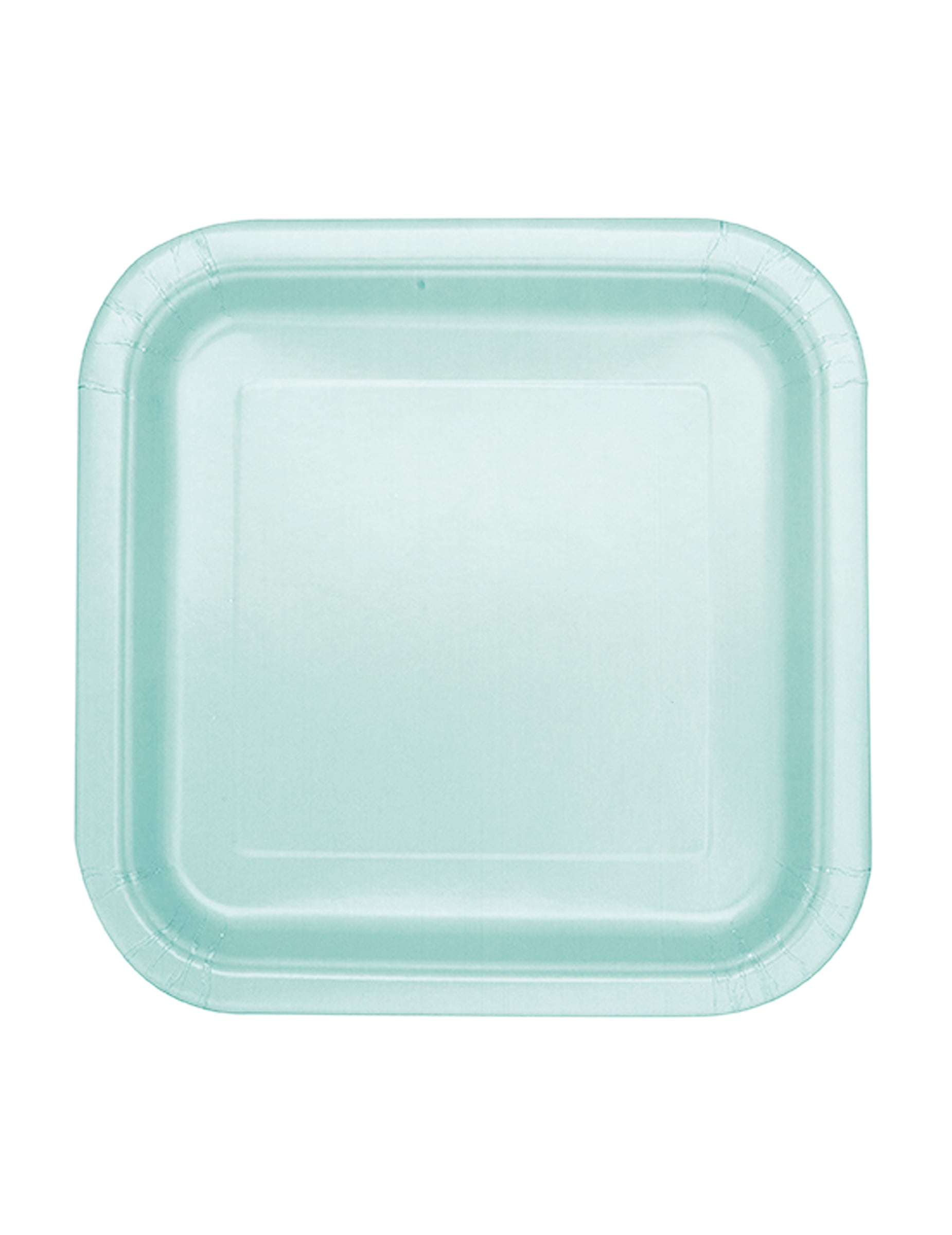 16 kleine quadratische Pappteller Minzgrün 17,5 cm - Pastell 16 kleine quadratische Pappteller Minzgrün 17,5 cm - Pastell von UNIQUE