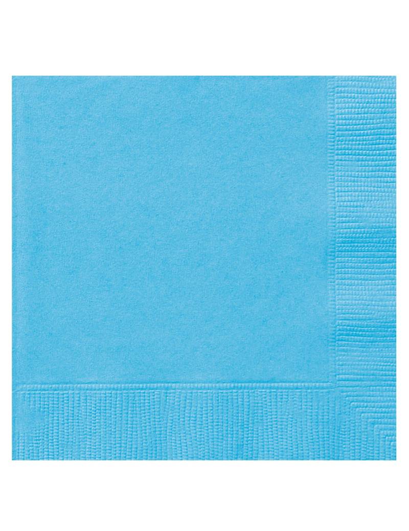 20 Servietten Hellblau Papier 33 x 33 cm von UNIQUE