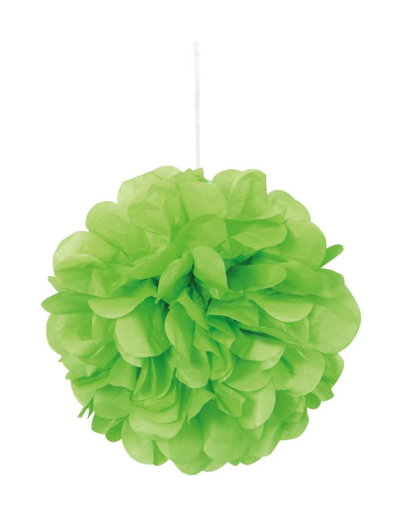3 Hänge-Pompons aus Papier Limettengrün 22 cm für Party-Deko 3 Hänge-Pompons aus Papier Limettengrün 22 cm für Party-Deko von UNIQUE