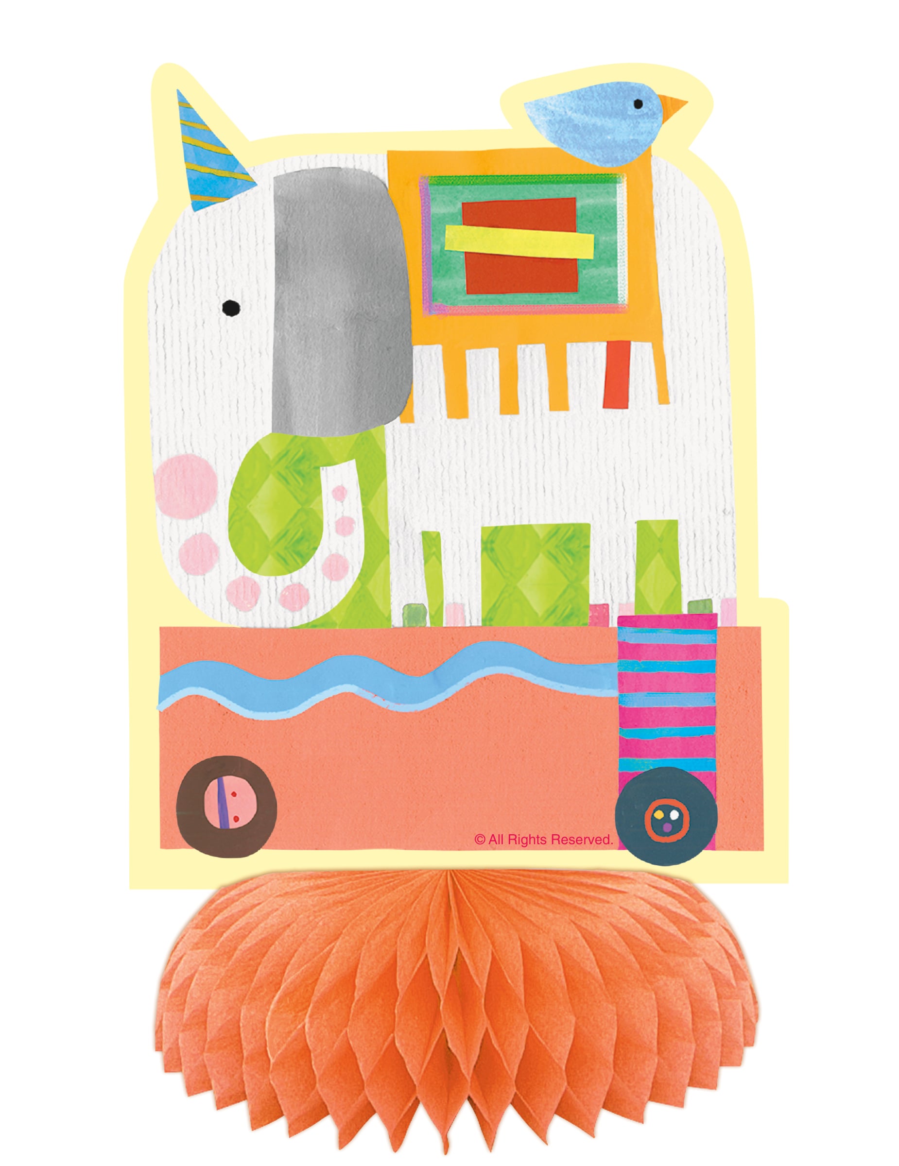 3 Tischaufsteller Kleiner Zirkus Orange Elefant aus Papier 3 Tischaufsteller Kleiner Zirkus Orange Elefant aus Papier von UNIQUE